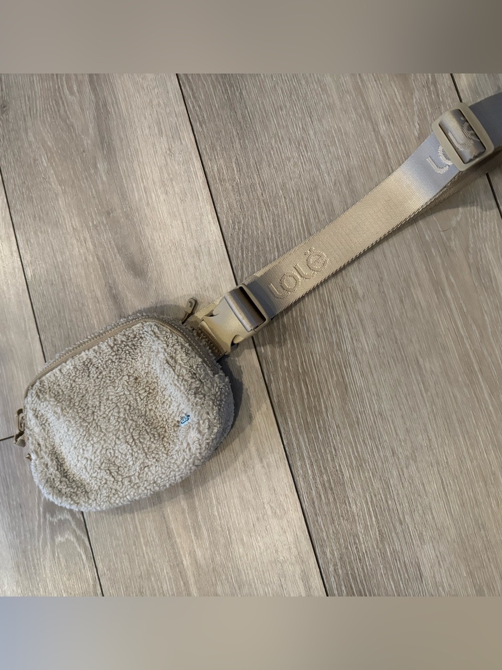 Lole Cream Sherpa Crossbody Belt Bag